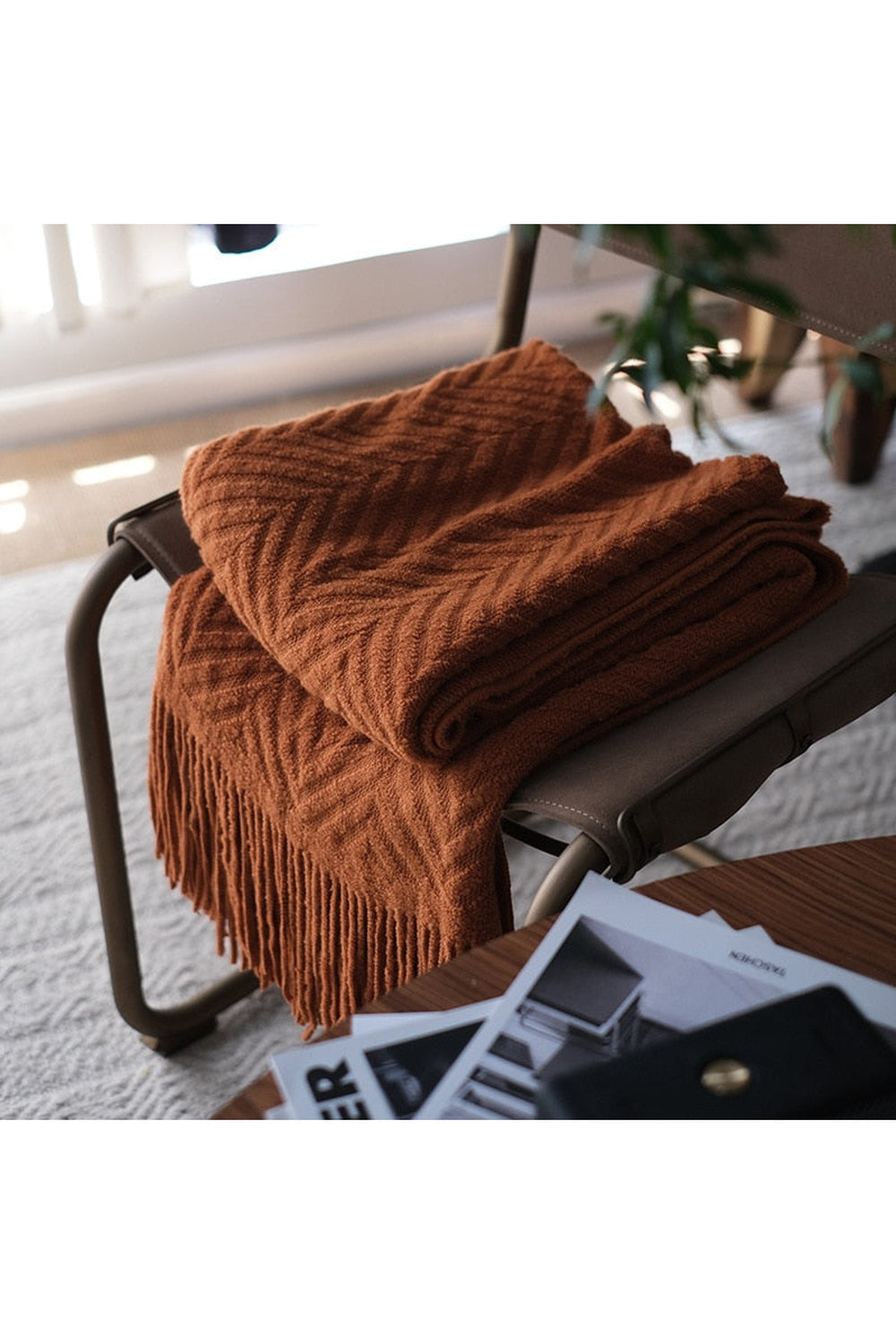 Zack Pattern Dark Academia Blanket | Bowlift