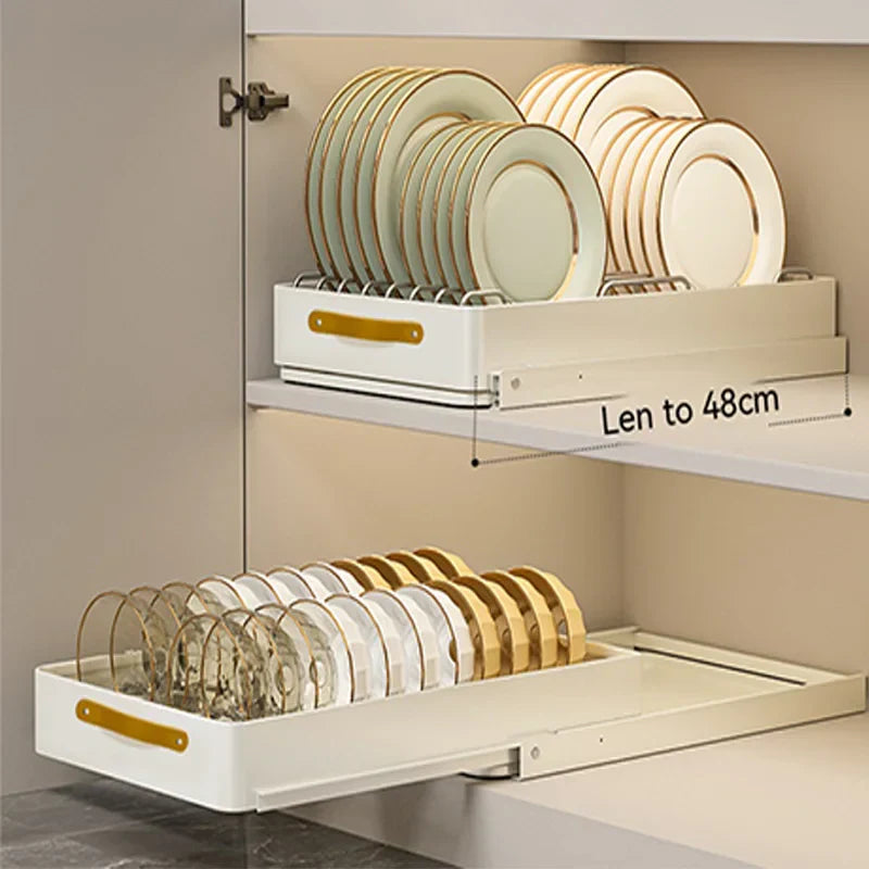 BowLift | Stainless Store Kitchen Cabinet Pull-Out Sliding Organizer