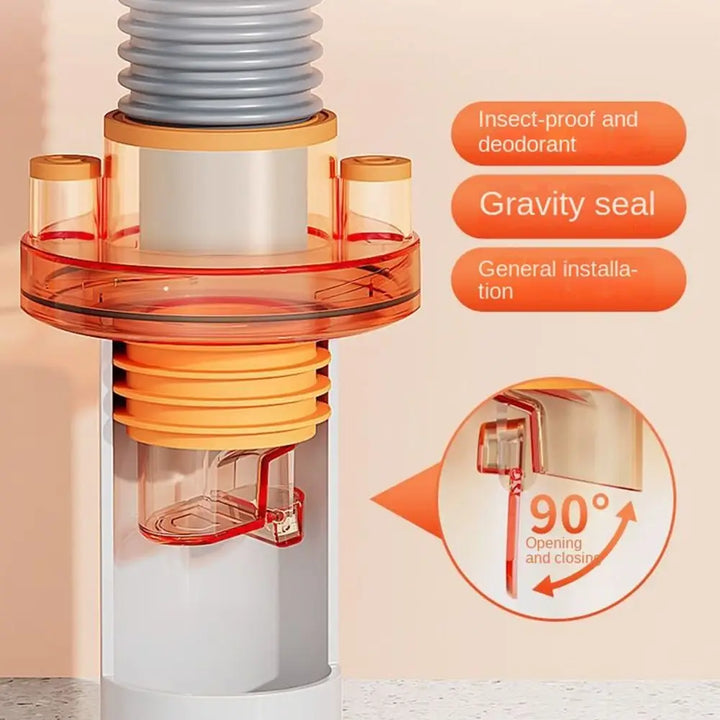 BowLift | Odor Prevention Automatic Drainage Pipe Adapter Drainer