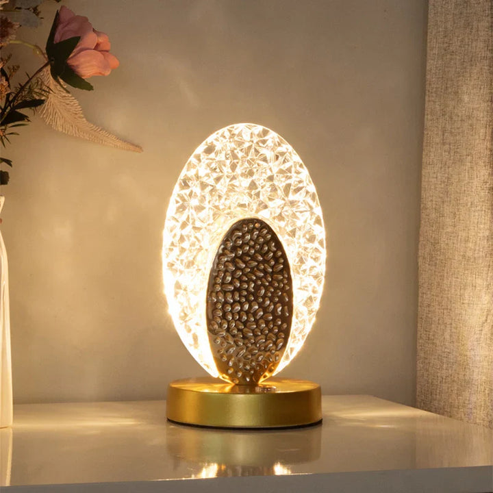 Crystal LED Table Lamp with 800 mAh Rechargeable Battery, Touch and Remote Controls