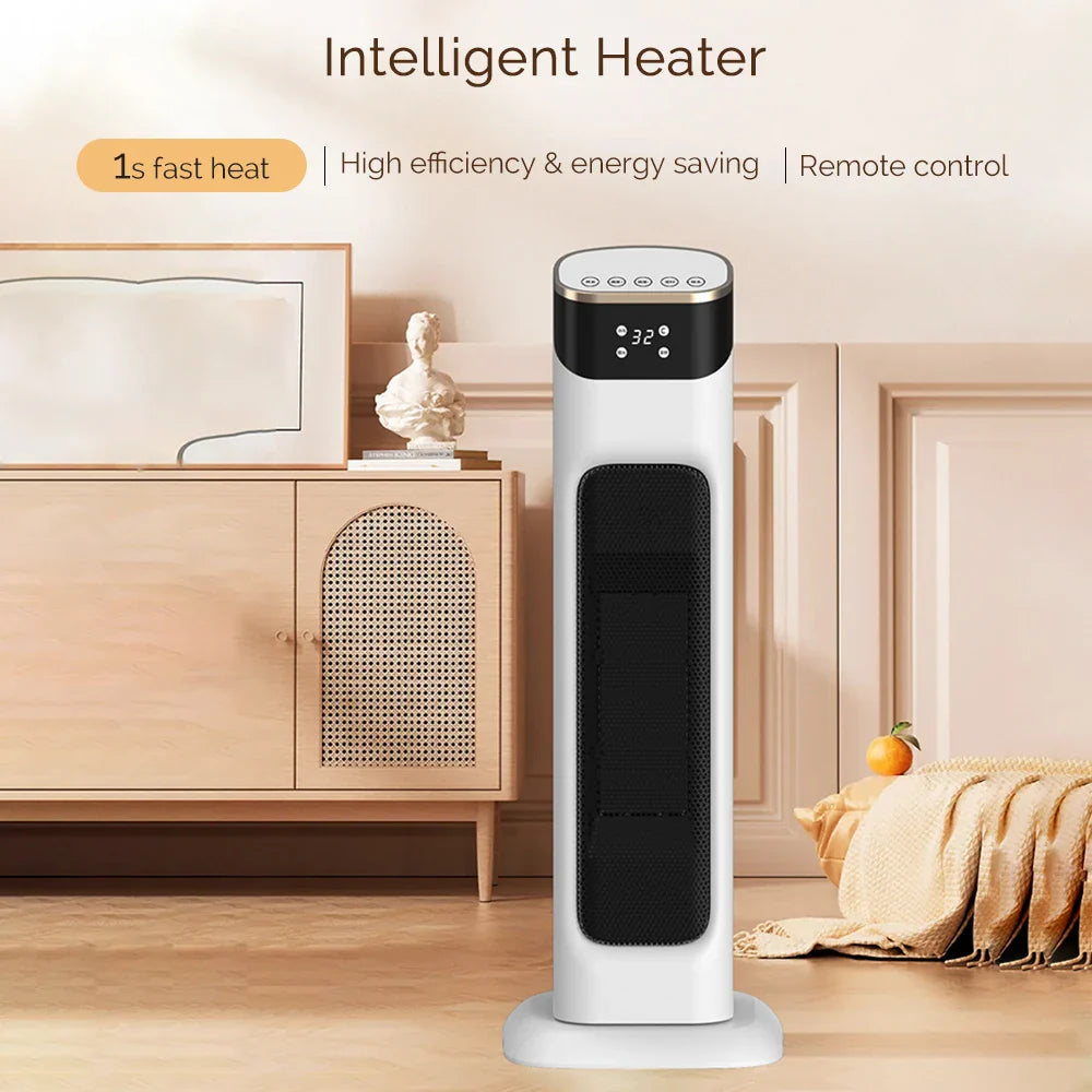 BowLift | Electric PTC Fan Heater with Adjustable Temperature, Remote Control and Timer, Energy Efficient