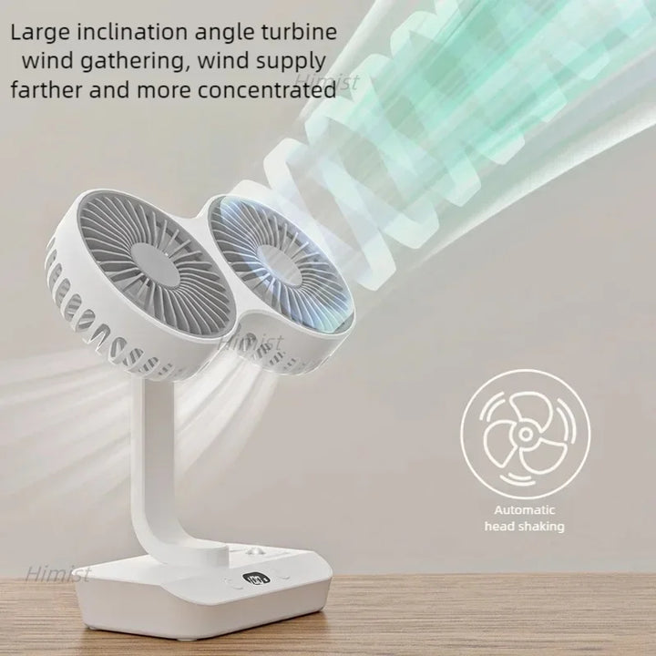BowLift | Lightweight Double Blades Rechargeable Travel Camp Cooler Fan