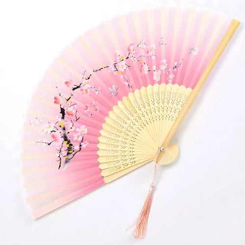 Traditional Japanese Style Floral Hand Fan | Bowlift
