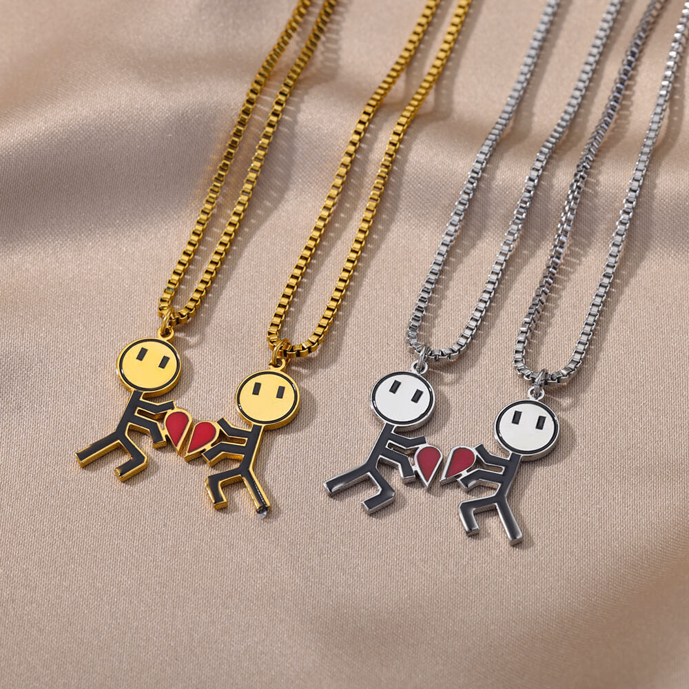 BowLift | 2pcs Double Love Heart Necklace