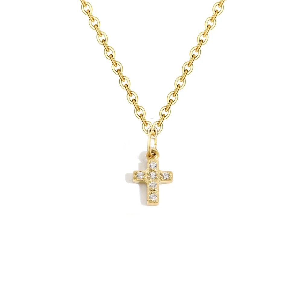 BowLift | Dainty Zircon Letter Initial, Number, Symbol Chain Necklace