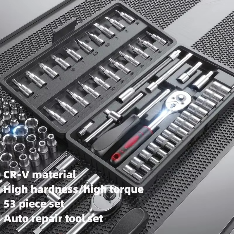 BowLift | 46 or 53 Piece Automotive Socket and Torque Wrench Repair Tool Set
