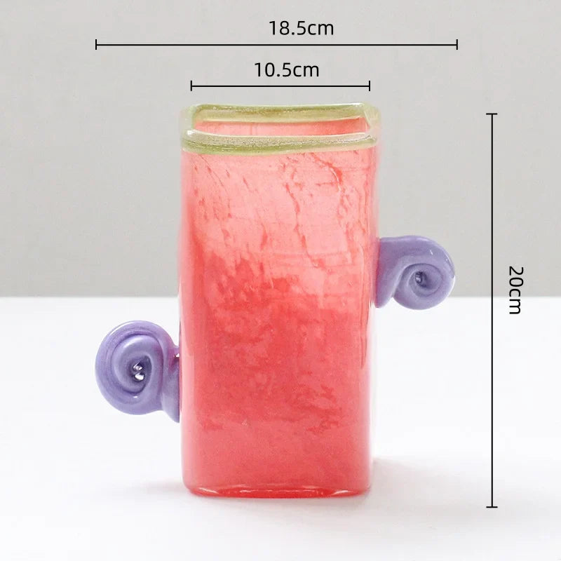 Glass Vase with Binaural Handle | Bowlift