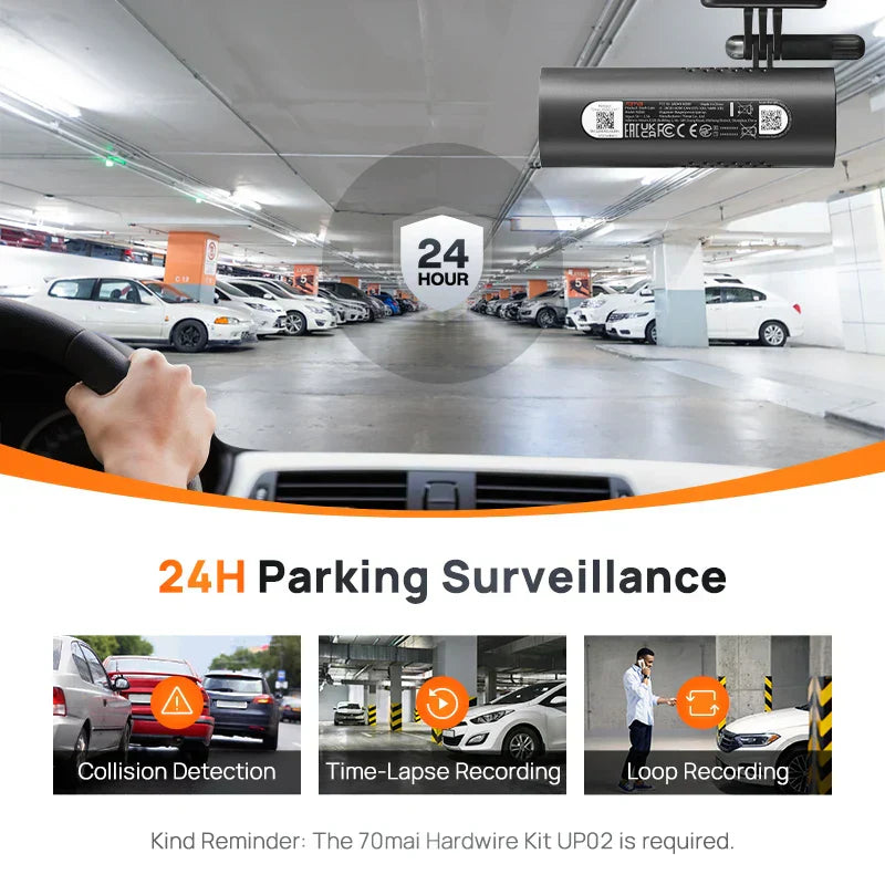 BowLift | Driveova M200 Dashcam | Full HD & Night Vision | Voice Control & App | 130° Wide Angle