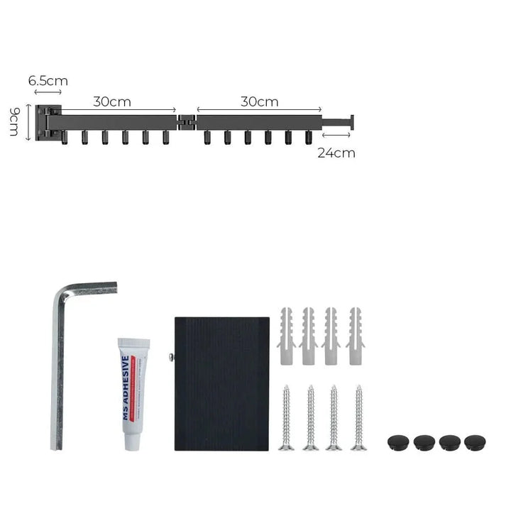 BowLift | out clothes horse - Wall-mounted aluminium clothes dryer