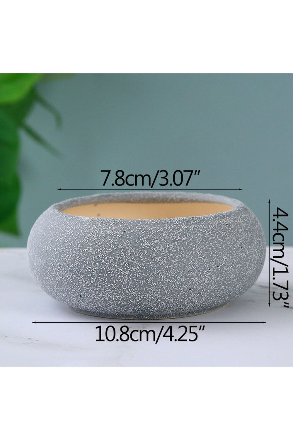 Frosted Stone Flower Pot | Bowlift