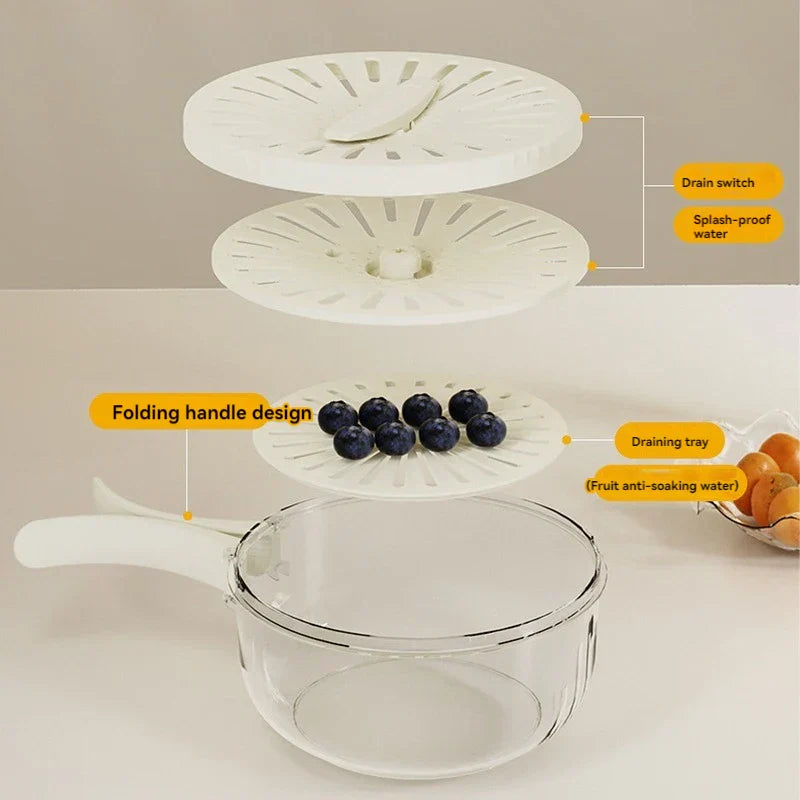 BowLift | Space Saving Vegetable Fruit Drainer Basket