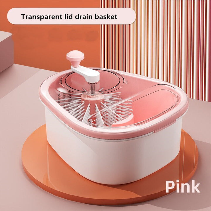 Fruit and Vegetable Washing Basket with Manual Drain