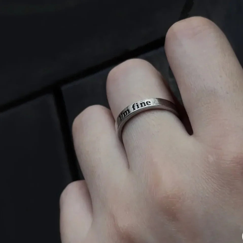 BowLift | I'm Fine Save Me Adjustable Couple Ring
