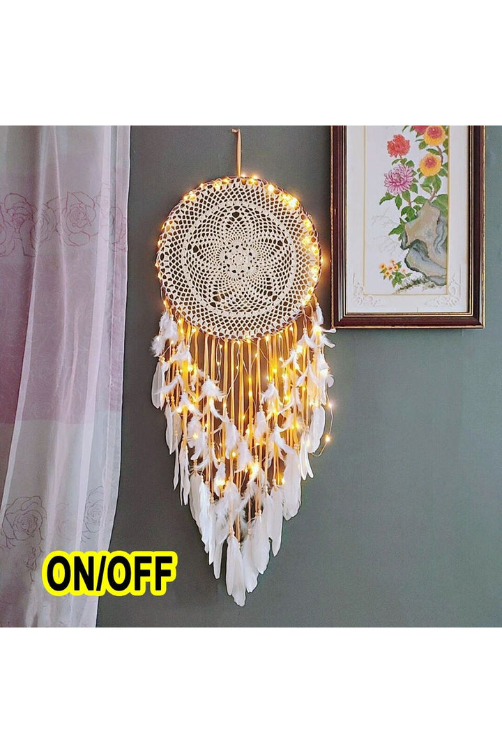 Large Decorative Dreamcatcher with Organic Material Design