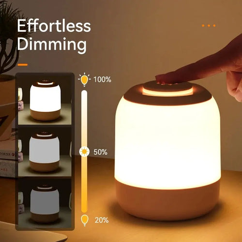 BowLift | LUMINA TOUCH LED Table Lamp | Portable & Dimmable | Touch Control | For Bedroom & Children's Room