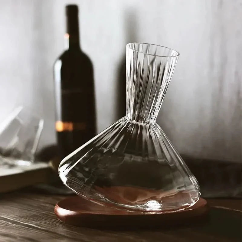 BowLift | Crystal Glass Rotating Wine Decanter 1L