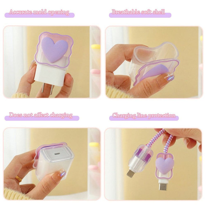BowLift | Transparent Love Charging Cable Protector Case