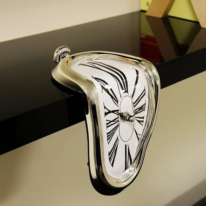 BowLift | Surreal Melting Wall Clock – Distorted Dali-Inspired Timepiece for Home & Garden