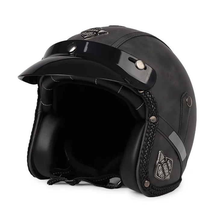 BowLift | Retro Motorcycle Helmet – Kael – (Open Face 3/4)