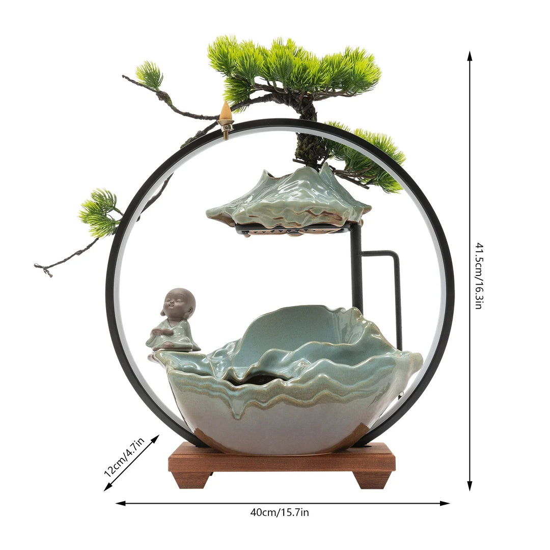 BowLift | Waterfall Fortune LED Incense Burner Zen Decor