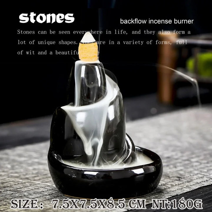 BowLift | Black River Ceramic Backflow Incense Burner