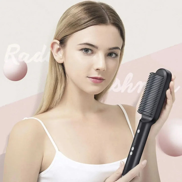 BowLift | Heated Hair Straightening Brush with LED Display