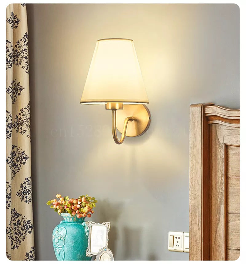 BowLift | RusticGlow - Wandlamp van Stof in Amerikaanse Stijl