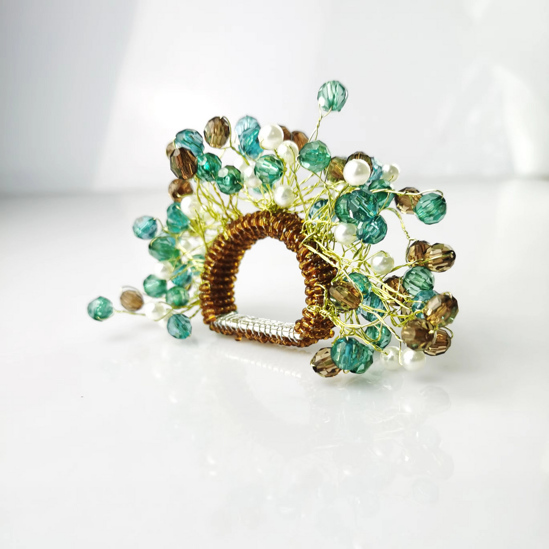 BowLift | Colorful Acrylic Bead Napkin Ring Set of 4