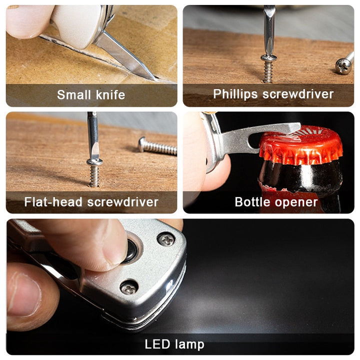 BowLift | 6in1 Stainless Steel Adventure Pro Tool Keychain