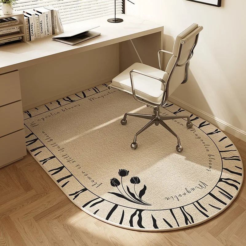 Round Office Chair Mat with Non-Slip Backing
