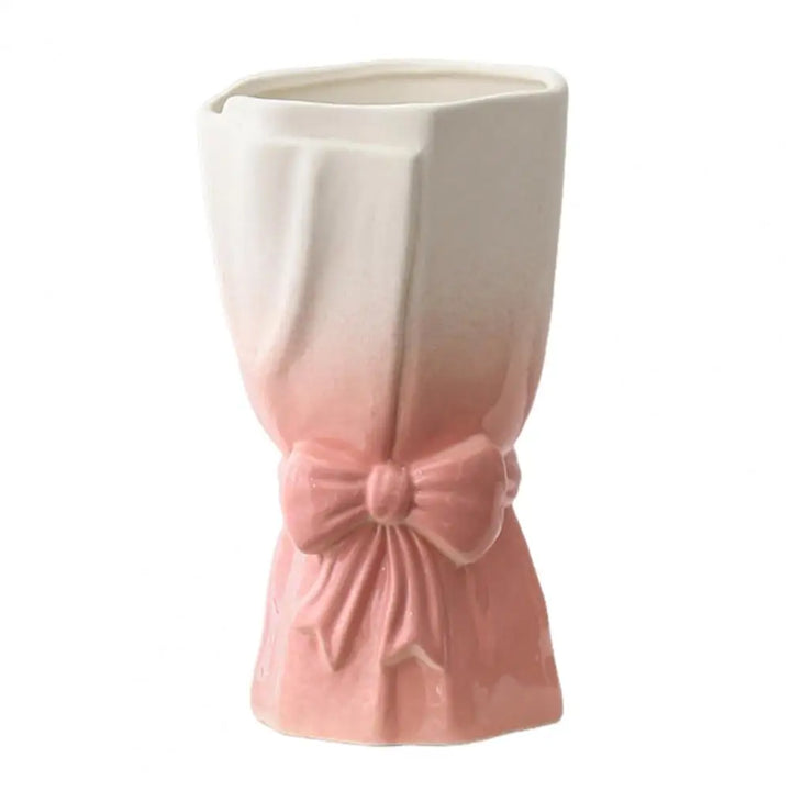 BowLift | Ribbon Bow Ceramic Tabletop Flower Vase