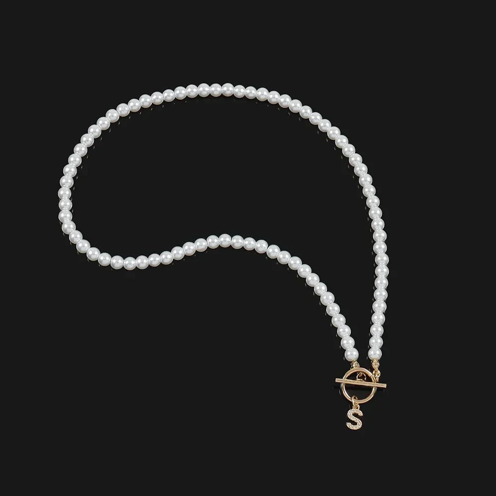 Pearl Necklace for Girls with Initials