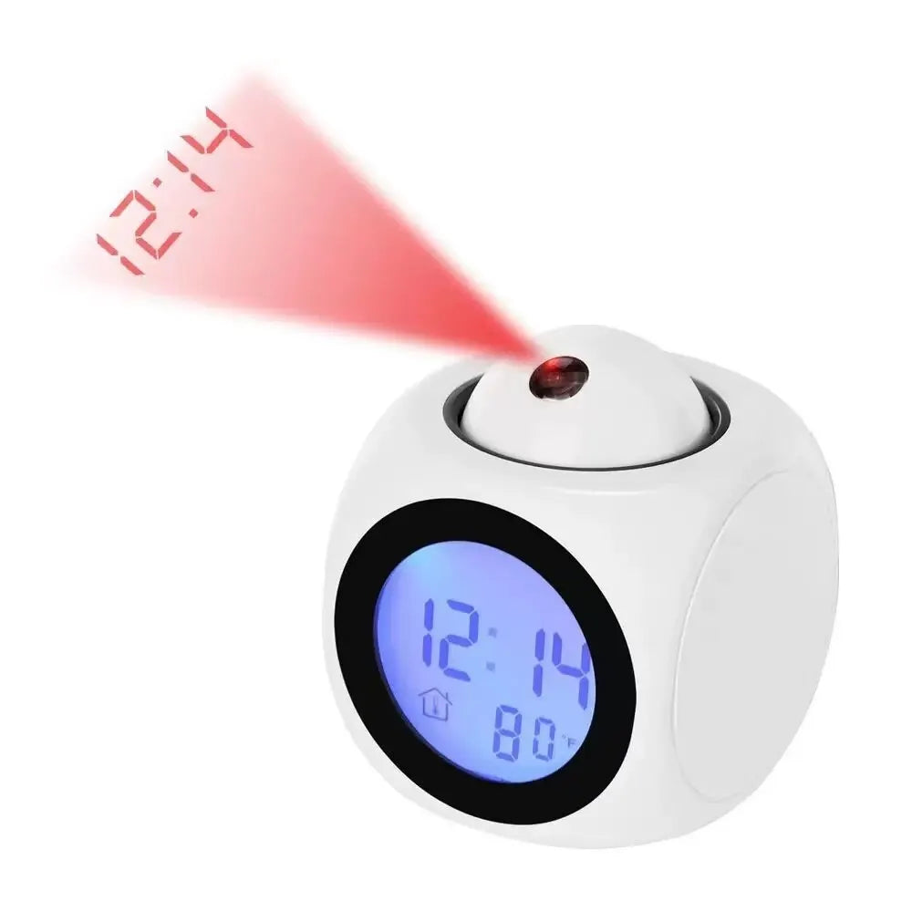 BowLift | AlarmBeam Projection Clock with Temperature and Dual Alarm – LED Display