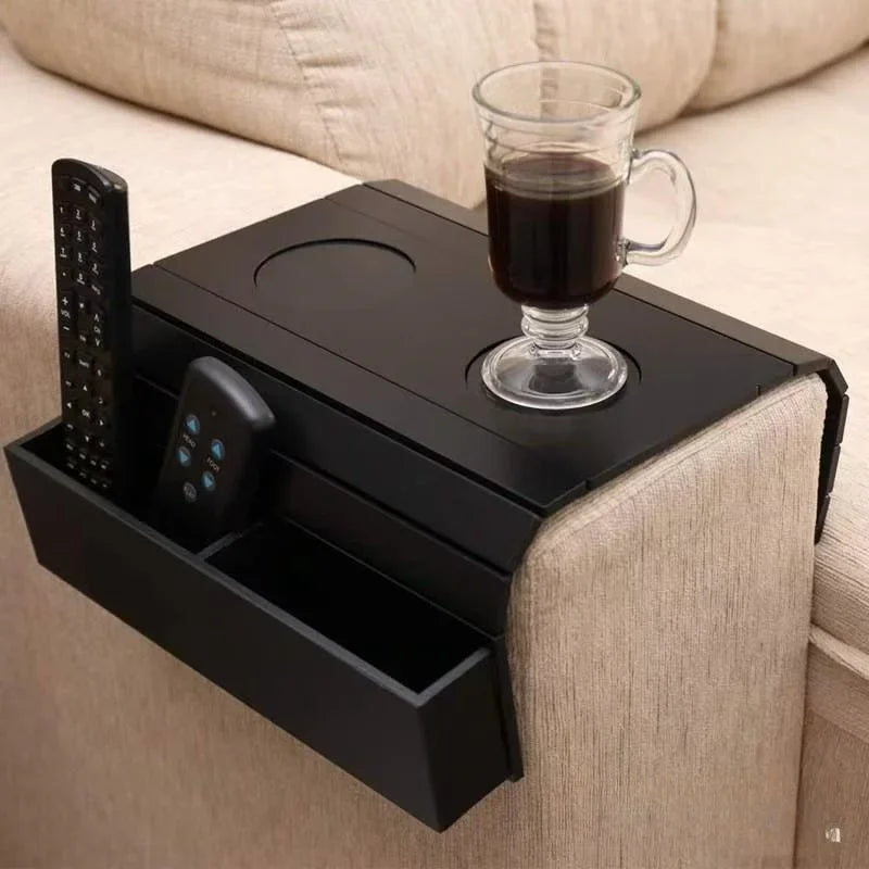Minimalist Bamboo Sofa Armrest Organizer | Bowlift