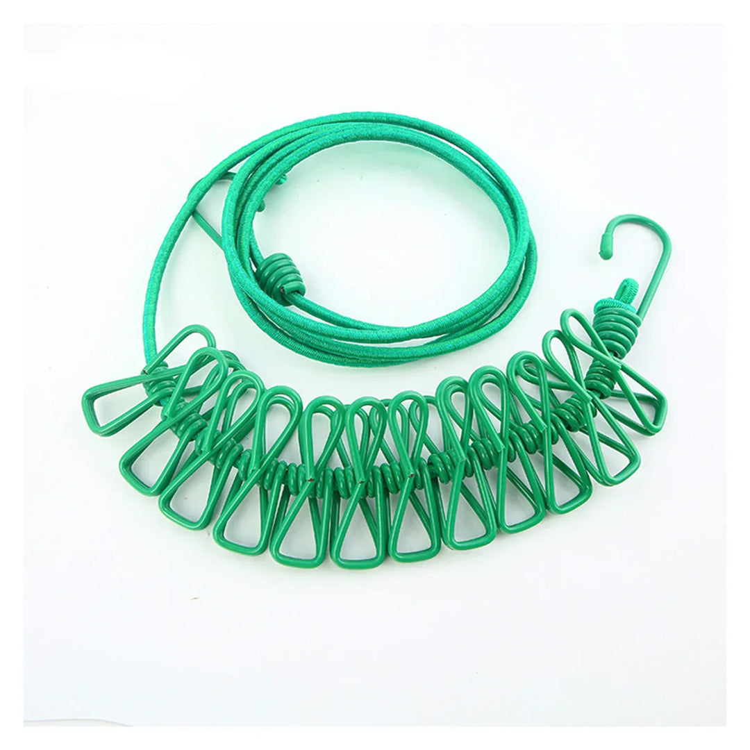 BowLift | Windproof Non-Slip Elastic Multi-Clip Travel Clothesline