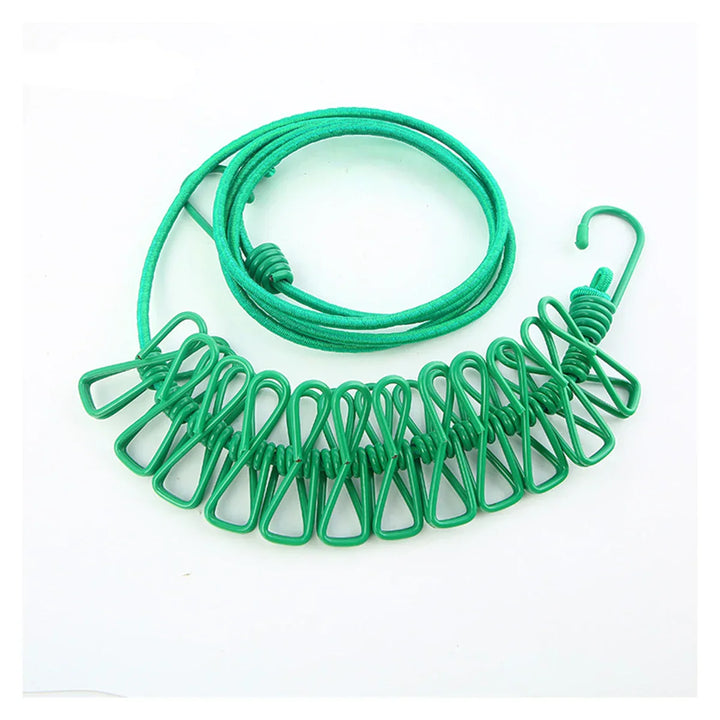 BowLift | Windproof Non-Slip Elastic Multi-Clip Travel Clothesline
