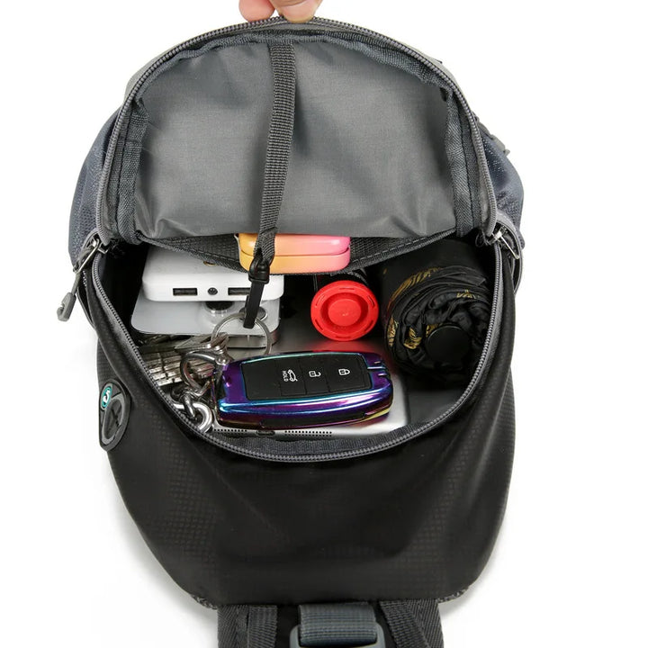 BowLift | SecurePack | Anti-Theft Waterproof Multi-Pocket Shoulder Backpack – Lightweight Crossbody Travel Bag