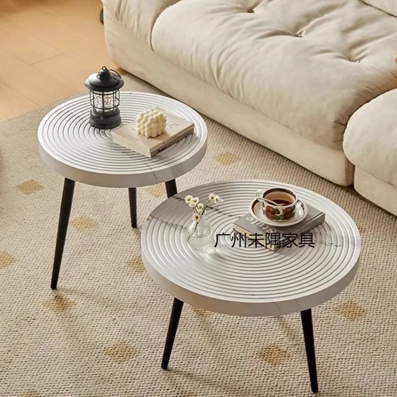 BowLift | Round Wooden Coffee Table Japanese Design Tea Table Living Room