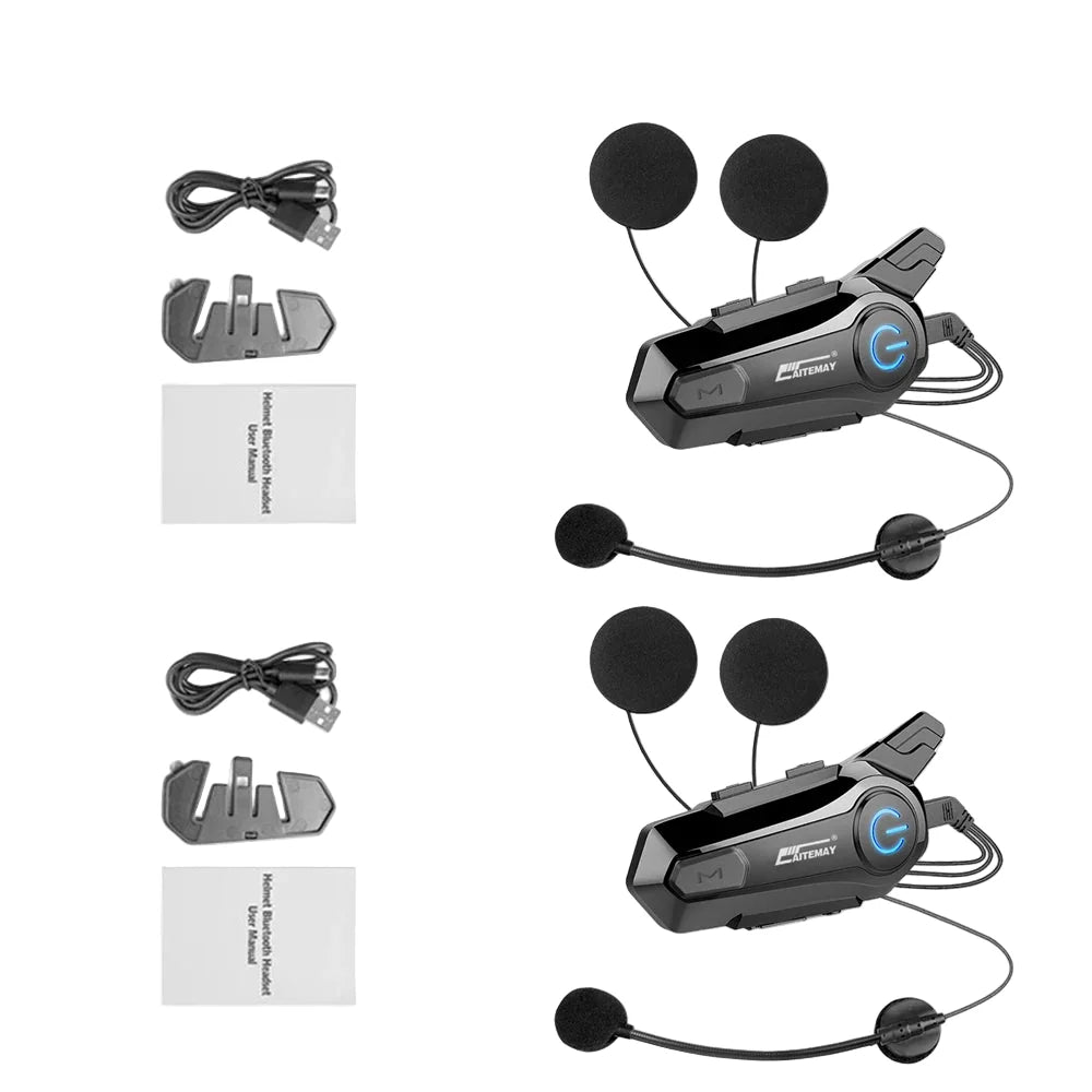 BowLift | Bluetooth Motorcycle Helmet Intercom Headset with 1000m Range & IPX6 Waterproof – RoadComm