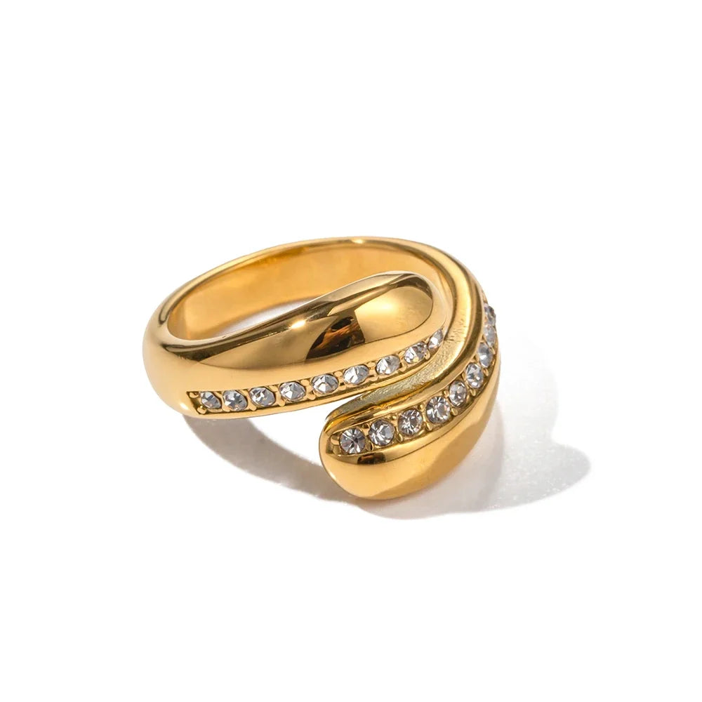 BowLift | Chunky Diamond Accented Wrap Ring