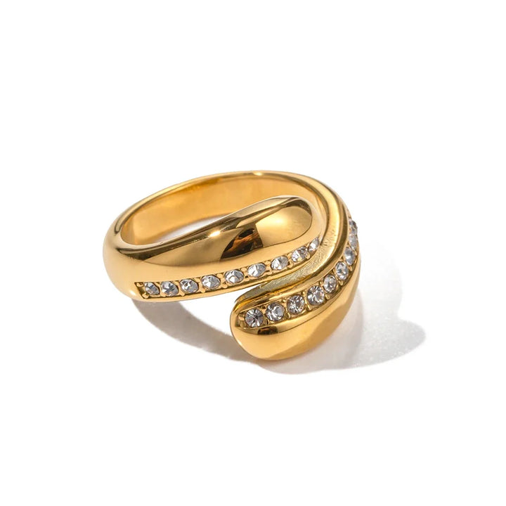 BowLift | Chunky Diamond Accented Wrap Ring
