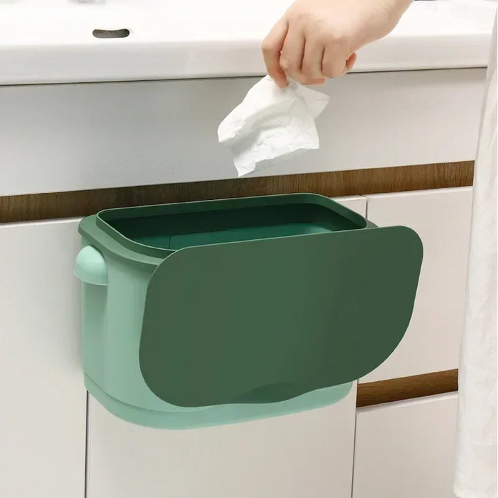 BowLift | Wall Bin Cleanvero | With Lid | Hanging & Space-Saving | For Kitchen & Bathroom | Large Volume