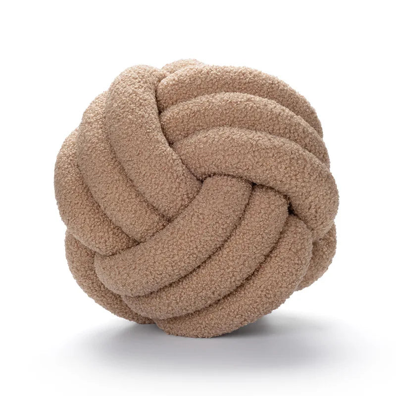 BowLift | Throw Pillow - Cozy - Hand-Knotted Ball - Sheepskin