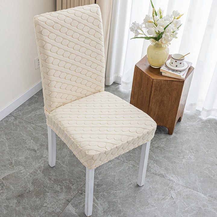 BowLift | Seraphine Embossed Oval Knitting Dining Chair Cover