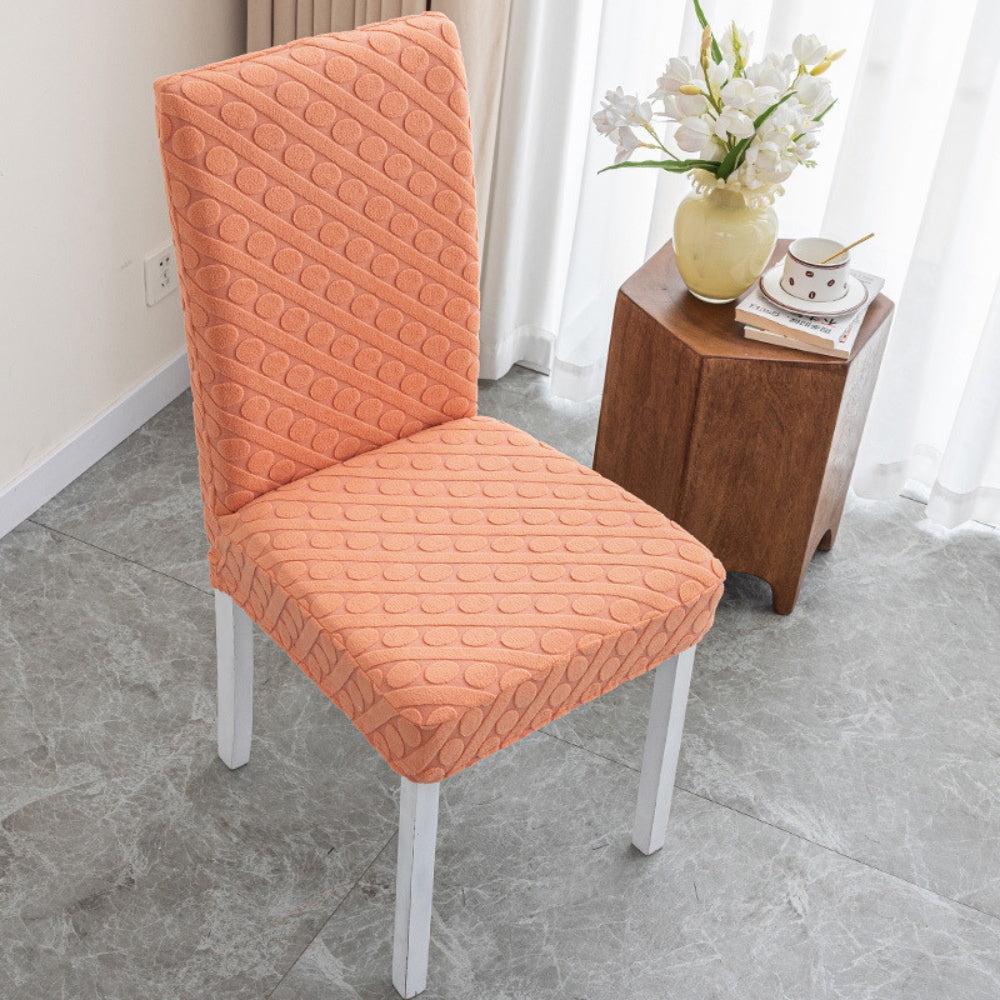 BowLift | Seraphine Embossed Oval Knitting Dining Chair Cover