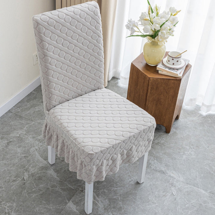 BowLift | Seraphine Embossed Oval Knitting Dining Chair Cover