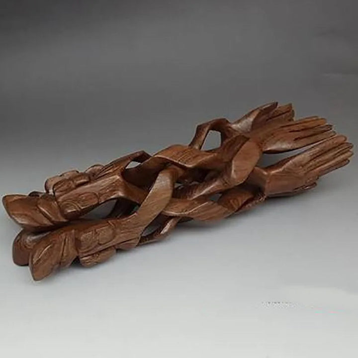 BowLift | Serene Sculpture Wooden Luck Bearer Serving Platter