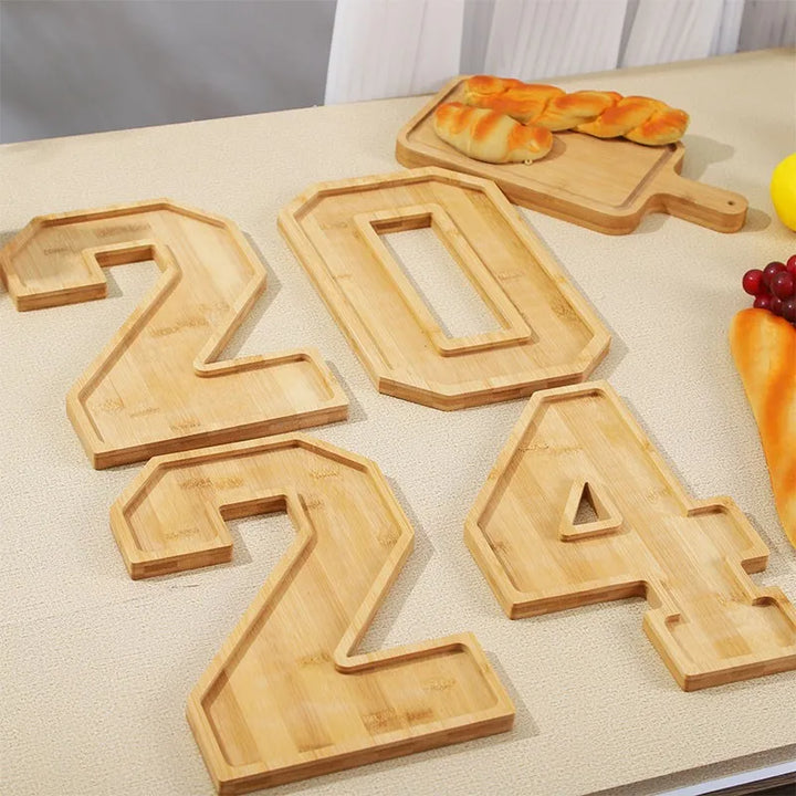 BowLift | Wooden Numbers Serving Tray
