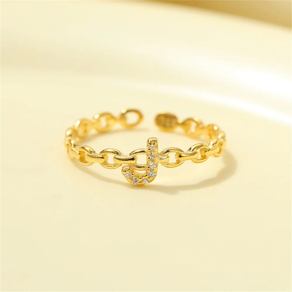 BowLift | Dainty Diamond Letter Initial Ring