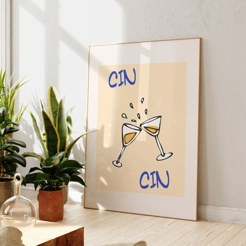 Cin Cin Wall Art – Retro Moderno Cocktail Decor | Bowlift